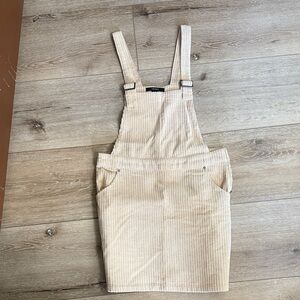 Forever 21 Tan Corduroy Pinafore Dress